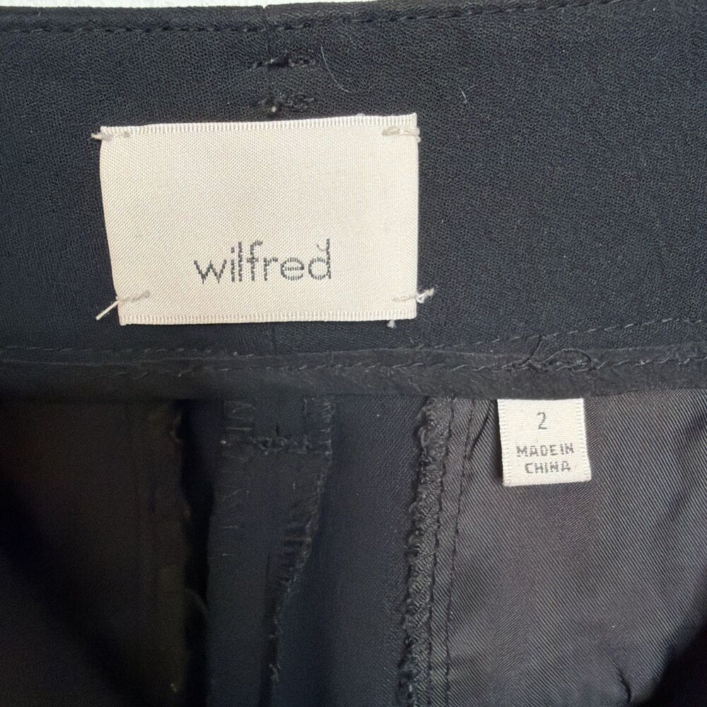 Aritzia Wilfred Jallade Pant Crepe Ankle Crop Black 2 Office Siren Capsule - Picture 5 of 9